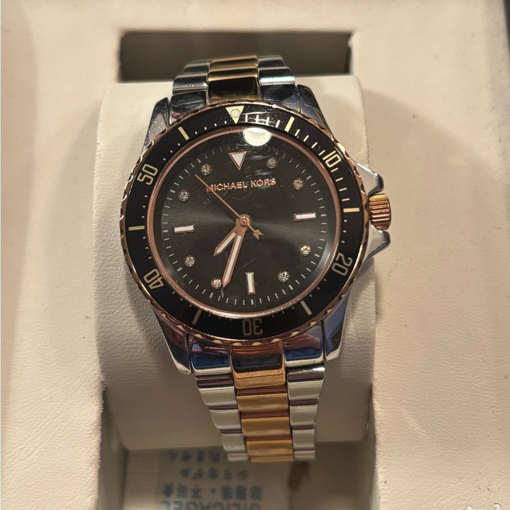 Michael Kors Black and Gold Watch